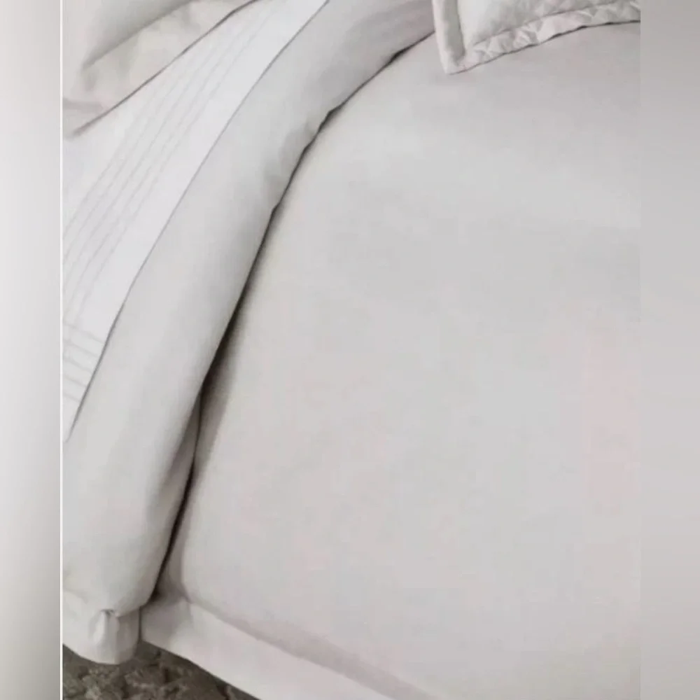 Ralph Lauren Lovan Jacquard Duvet Cover Full/Queen Parchment Organic Cotton NEW